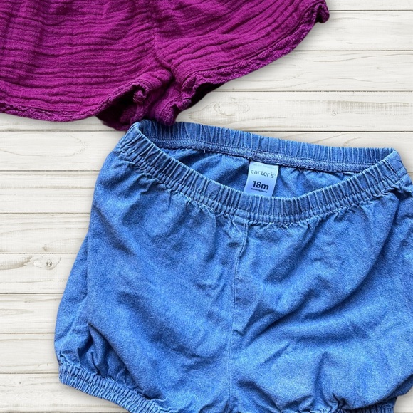 18m Carter’s/Old Navy Cotton girls shorts - Picture 4 of 4